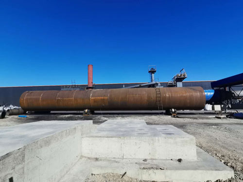 兰炭烘干机运行现场